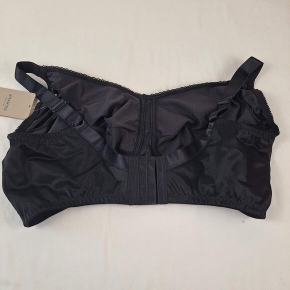 Amoena Nancy SB US Size 46G Black Bra Lace Detail Adj Straps Back Closure NWT - Picture 5 of 12
